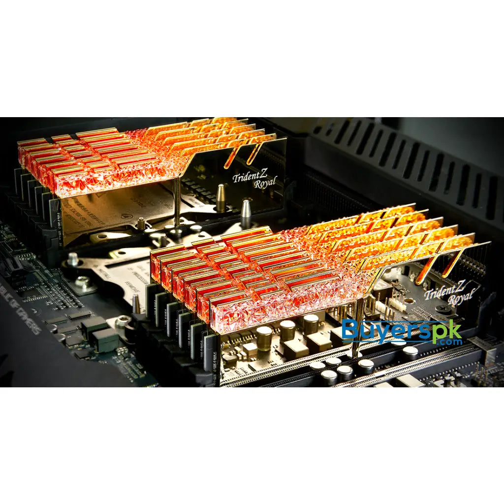 G.skill Trident Z Royal 16gb (2x8gb) Ddr4 3600mhz Memory (gold) - RAM Price in Pakistan G.skill Trident Z Royal 16gb (2x8gb) Ddr4 3600mhz Memory (gold) - RAM Price in Pakistan